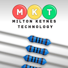 1/2W 0.5W Metal Film Resistors 1% tolerance 1 ohm to 10M ohm available 10 pack