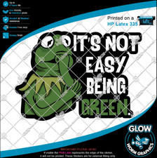 Kermit the Frog not easy being green Muppets Meme Car Van Sticker Vinyl Decal