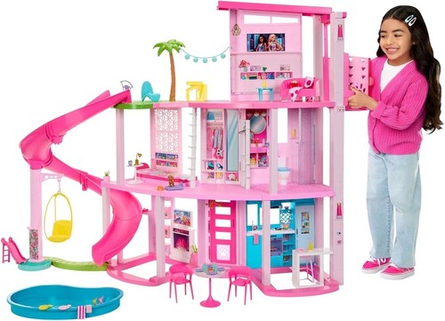 Box damaged barbie dreamhouse - box,