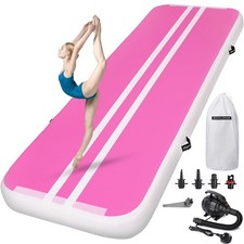 Air Gymnastics Track Tumbling Mat 4 Thick, 10/13/16 Ft Inflatable Training Ma...