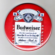Budweiser Jumbo Fridge Magnet Beer Mat Bar Ale  3" 75mm blade Sub pub Bud 2