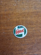 Vintage Castrol Motor Oil Petrol Key Ring Fob Badge Emblem Tin Can Classic Car 