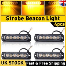 4PCS 6LED Strobe Light Bar Car