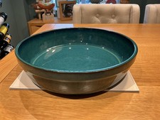 DENBY GREENWICH LARGE ROUND ROASTING DISH STONEWARE 30CM IN DIAMETER VERY GOOD