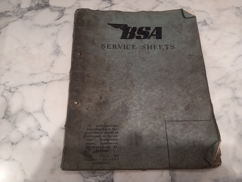 Bsa service sheets for - bsa,