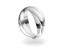 9ct White Gold 3mm Russian