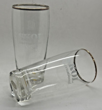 PAIR OF VINTAGE SKOL INTERNATIONAL HALF PINT GLASSES - TWO 2 PUB BAR HOME