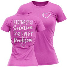 Horse Riding T Shirt My Solution for Every Problem Equestrian Gift Idea Her Girl