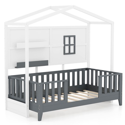 Wooden kids bed frame toddler - wooden,