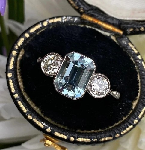 Art deco style aquamarine - art,