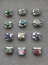 Turtles & Sea Animals Italian Charm Link 9mm Silver Fits Nomination Bracelet