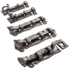 ANTIQUE TOWER DOOR GATE BOLTS Country Black Cast Iron Decorative Latch/Catch !!!