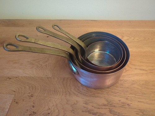 Vintage copper measuring pan - vintage,