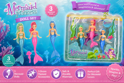 Mermaid doll set kandytoys - doll,