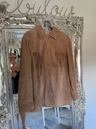 Camel suede blazer - camel, size