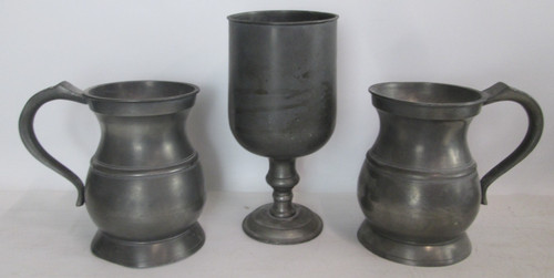 Vintage pewter tankards - vintage,
