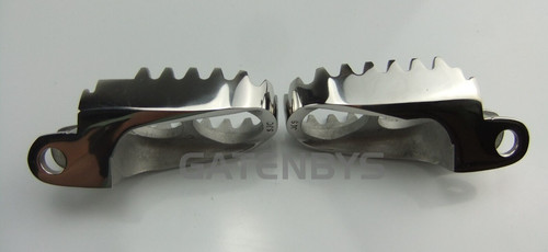 Polished footrest foot pegs - polished,