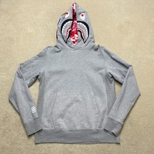 Bape Shark Hoodie Medium Men's Grey A Bathing Ape Pullover