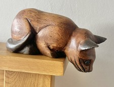 Wooden Cat Ornament Decor