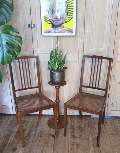 Pair antique mahogany - of,