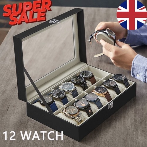 Slot watch box leather - 12,