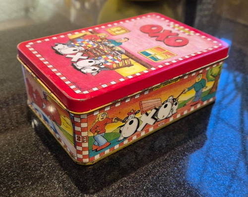 Vintage oxo cube tin - vintage,