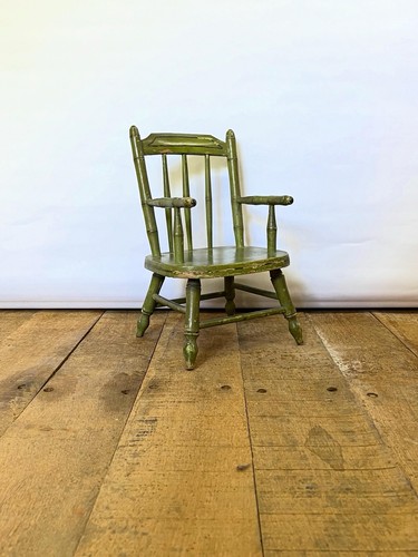 Antique hand painted wooden - painted,