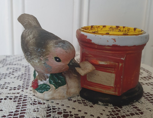 Vintage ceramic plant pot - plant,