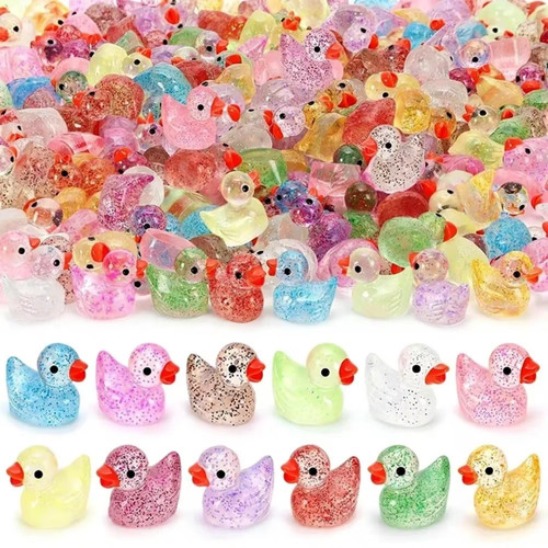 100pcs mini ducks colors - 10,