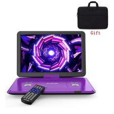 17.5'' Portable DVD Player with 15.6" Large HD Swivel Screen Rechargeable ,Bag