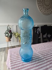 Vintage blue hobnail glass - hobnail,