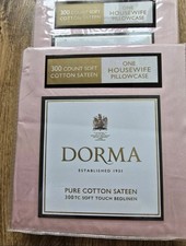 Dorma Blush 300 Thread Count Pure Cotton Sateen Pillow Case Pair - Housewife