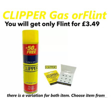 CLIPPER High Quality Universal Lighter Butane Gas Fuel Fluid Refill 300ML &Flint