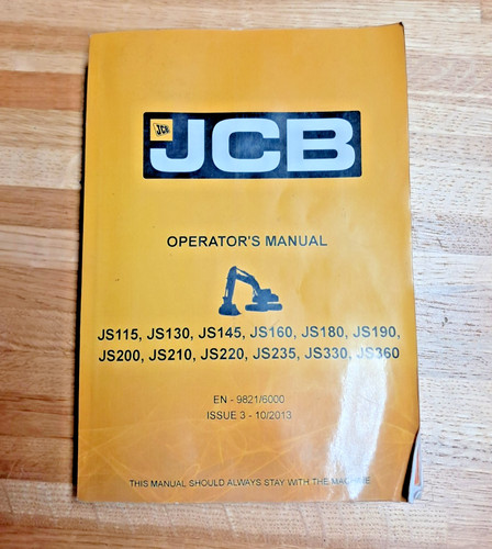 Jcb js115 js360 - js360, operator's