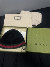 Gucci Web Trim Beanie Size M