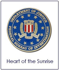 FBI Lapel Pin - 1 1/8" gold