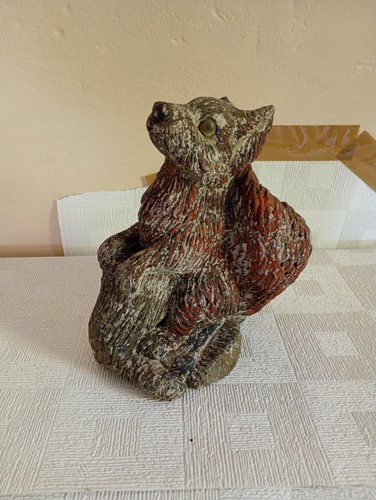 Vintage concrete squirrel - vintage,