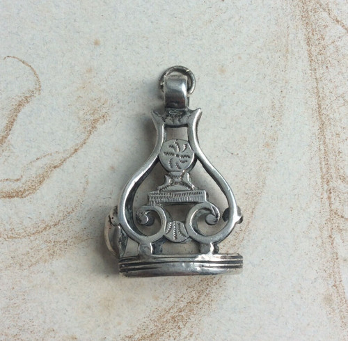 Silver chatelaine seal - silver, chatelaine's
