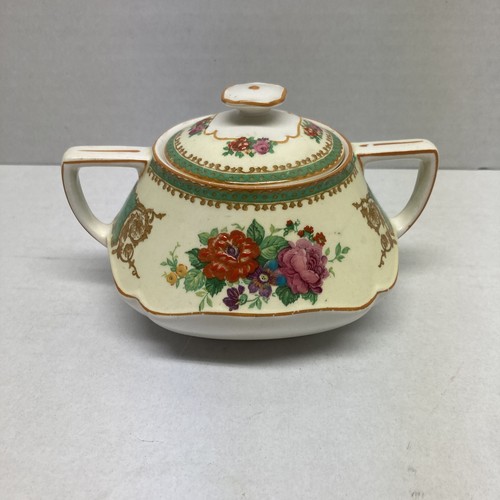 Antique crown ducal sugar bowl - sugar,