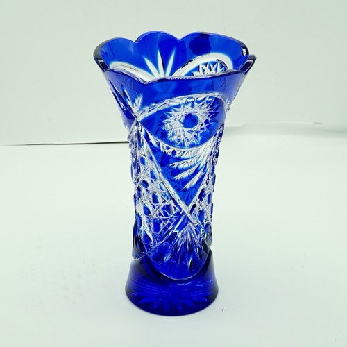 Bohemian cobalt blue lead cut - bohemian,
