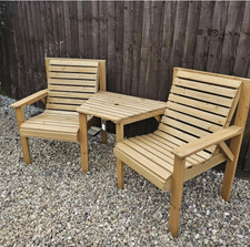 Garden Love Seat Rustic