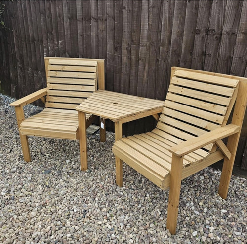 Garden love seat rustic - love,