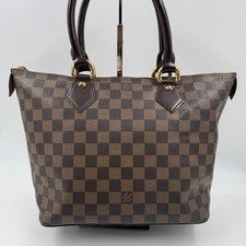 Louis Vuitton Damier Ebene Saleya PM handbag Tote Bag Authentic
