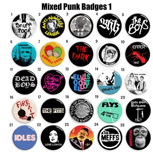 Mixed punk badges - punk, 25mm