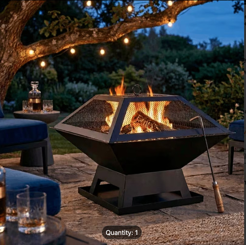 Fire pit with bbq - bbq, grill