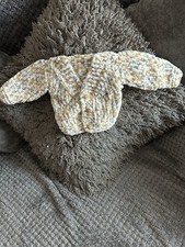 Baby Boys Cardigan New Born In A Soft Wool Hand Knitted