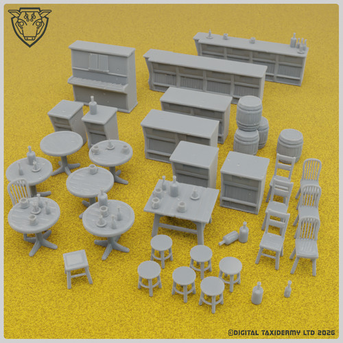 Scale model bar - scale, furniture