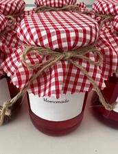 Handmade red gingham jam jar - 6,