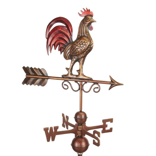 Large bantam red rooster - red,