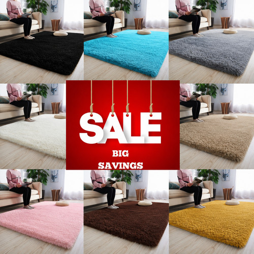 Fluffy rugs large shaggy - large,
